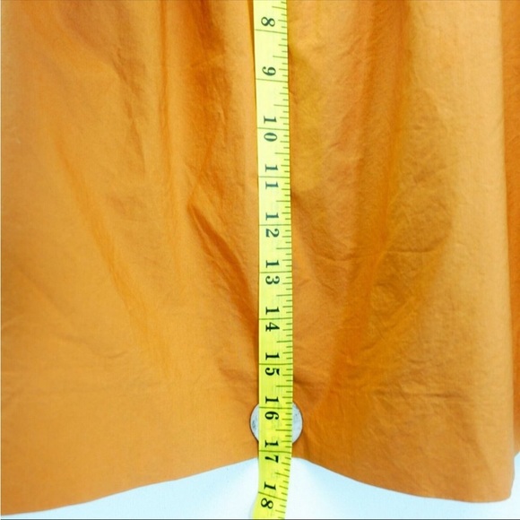 J CREW Skirt 0 XS Cotton Orange Paper Bag Mini  Pockets Elastic Waist Flowy Boho - Picture 4 of 6
